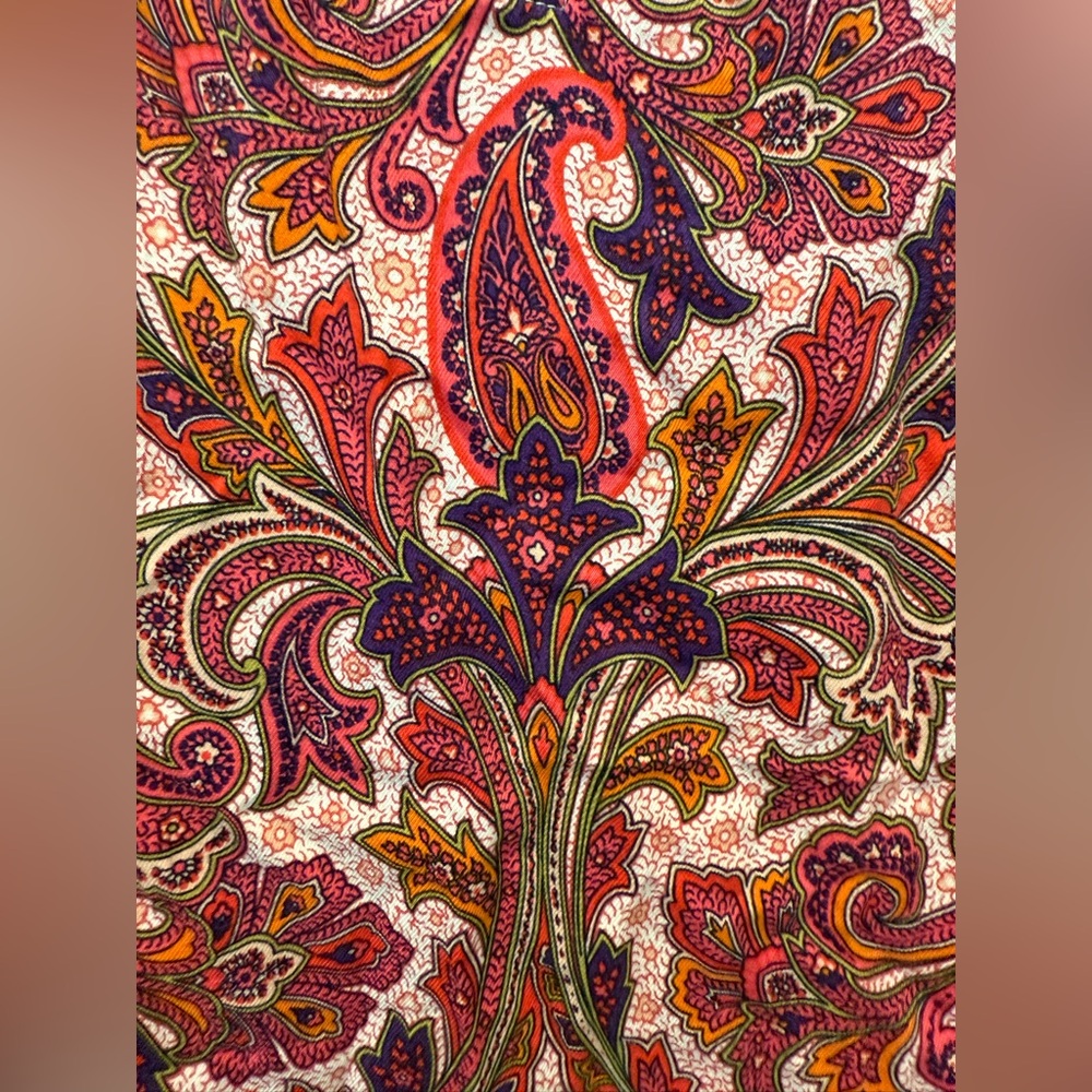 Anne Taylor‎ Paisley Print Dress with Tie Keyhole Neckline - Size XS - Picture 4 of 8